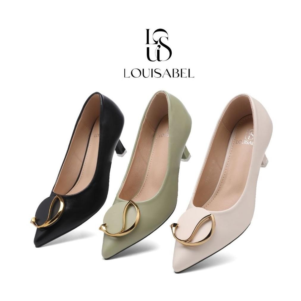 VS LOUISABEL Evelyn รองเท้าส้นสูงนําเข้ารองเท้าส้นสูงผู้หญิงรองเท้าทํางานผู้หญิง 6 ซม.รองเท้าส้นสูง 