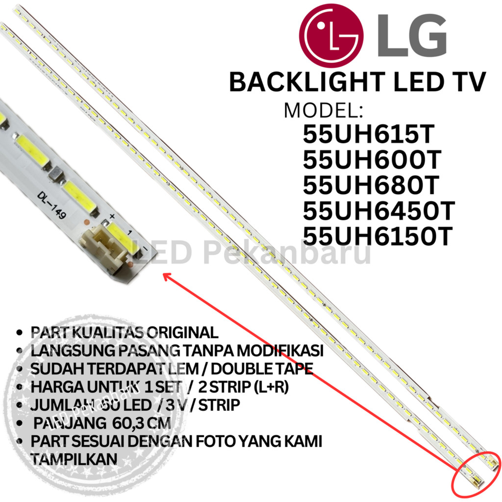 LG 55 INC LED TV BACKLIGHT 55UH615T 55UH600T 55UH680T 55UH6450T 55UH6150T 55UH615 55UH600 55UH680 55