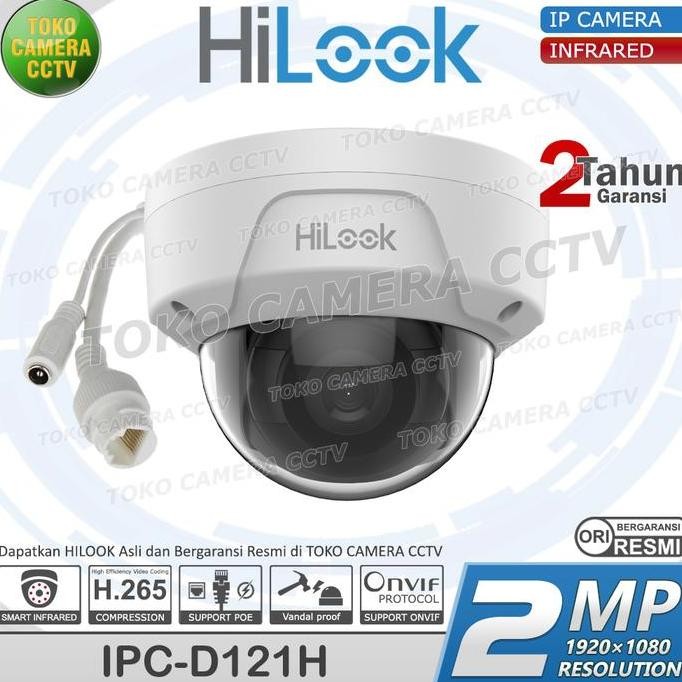 มีจําหน่าย IP CAMERA DOME 2MP HILOOK IPC-D121H IP CAMERA กล้องวงจรปิด POE