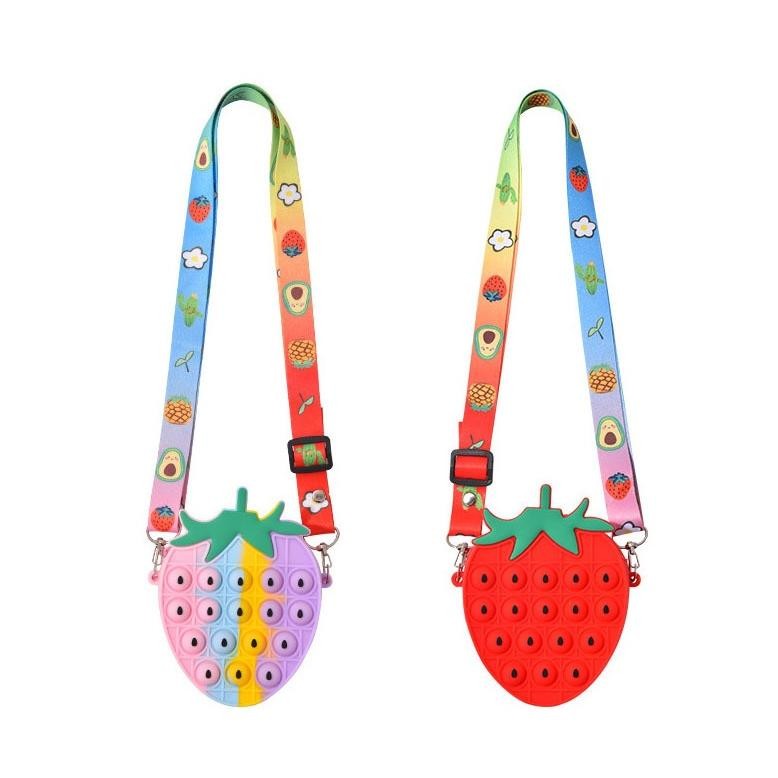 Pop It กระเป๋าสะพายข้างเด็ก Pop It Rubber Pineapple Pop It Oval Model