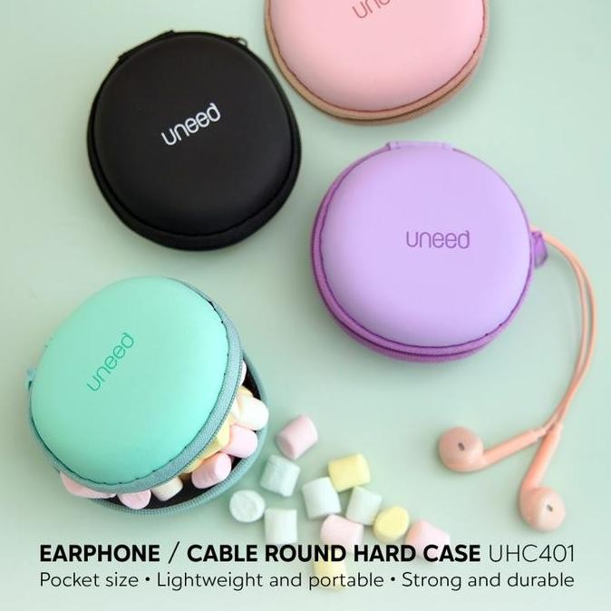 UNEED เคสแข็งสําหรับหูฟังชุดหูฟังสายเคเบิลข้อมูล Hardcase - UHC401