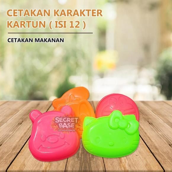 (เนื้อหา 12) แม่พิมพ์ตัวละคร - Viral เค้กพุดดิ้งเบนโตะพลาสติกการ์ตูนพลาสติกสีสันสดใส Agar Agar Agar 