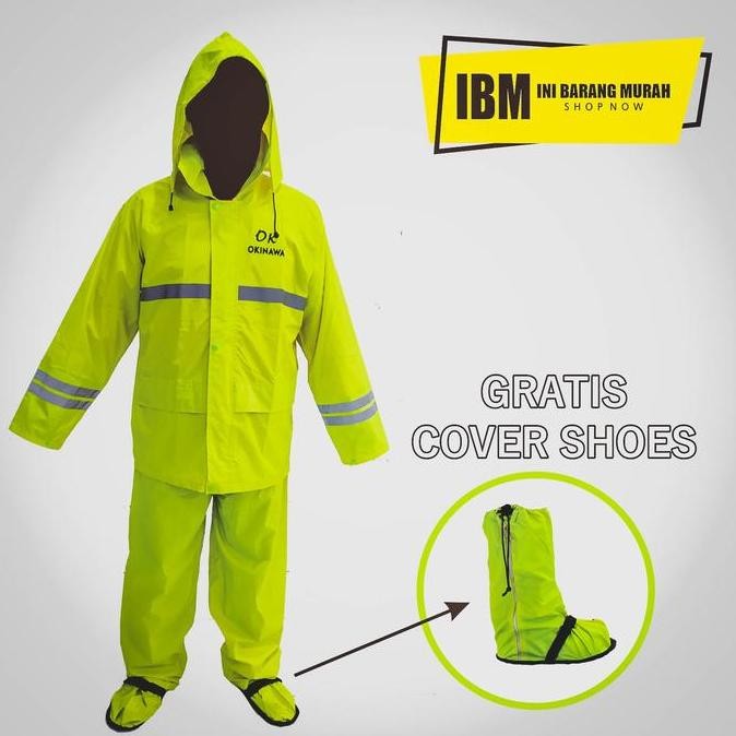 HIJAU ส่งฟรี - เสื้อกันฝน Samudra Okinawa / สีเขียว