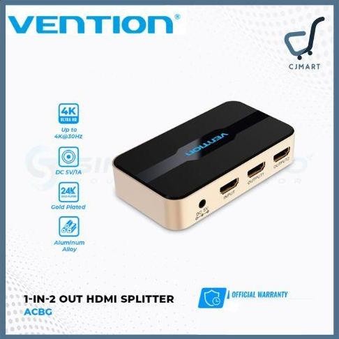 ใหม่ Vention HDMI Splitter 1 Input 2 Output หน้าจอ HDMI Duplica Full HD