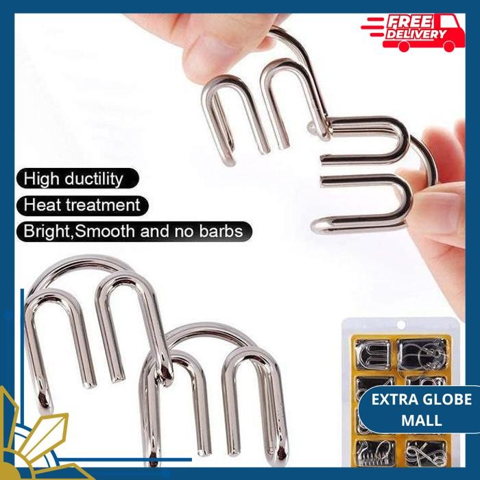 โลหะ PUZZLE โลหะ 3D สมองเกม 8IN1 สมองคม IQ TODDLERS ที่มีคุณภาพจริง!!