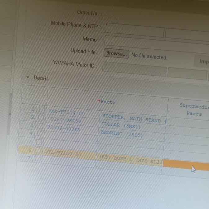 BOSH MOUNTING SET + BEARING +BOSH ARM MIO SPORTY SOUL FINO OLD YAMAHA 90387-08754(2), 5MX-F7114(2), 