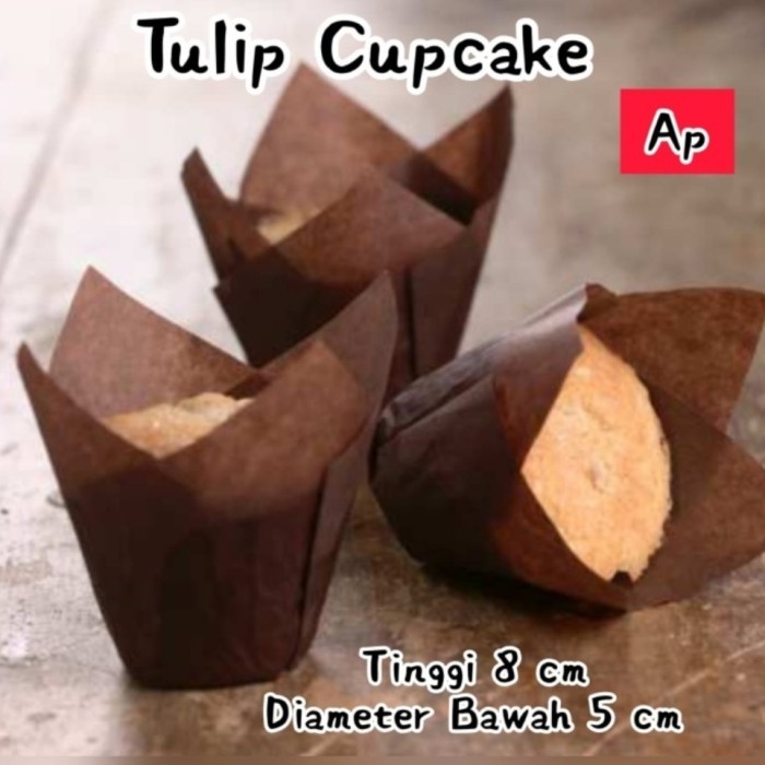 TULIP PAPER MUFFIN CUPCAKE ขนาด 8 x 5 ซม. ~ ฟู้ดเกรด