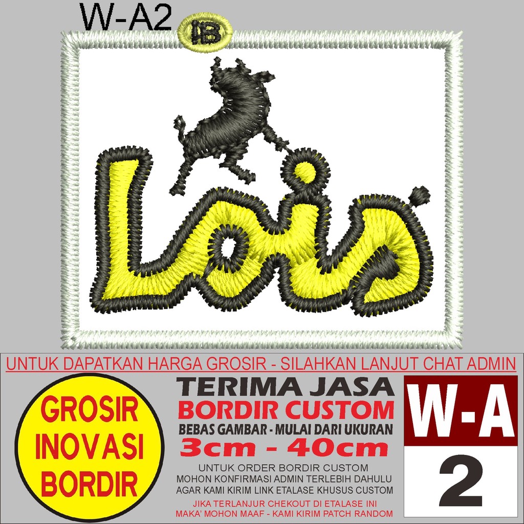 W-A2 โลโก้ LOIS JEANS PATCH EMBLEM/BADGE EMBROIDERED - GIB REVIEW TESTI