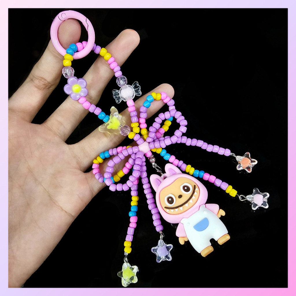 GANTUNGAN พวงกุญแจน่ารัก Aesthetic Labubu Bag Charm พวงกุญแจ - GK042