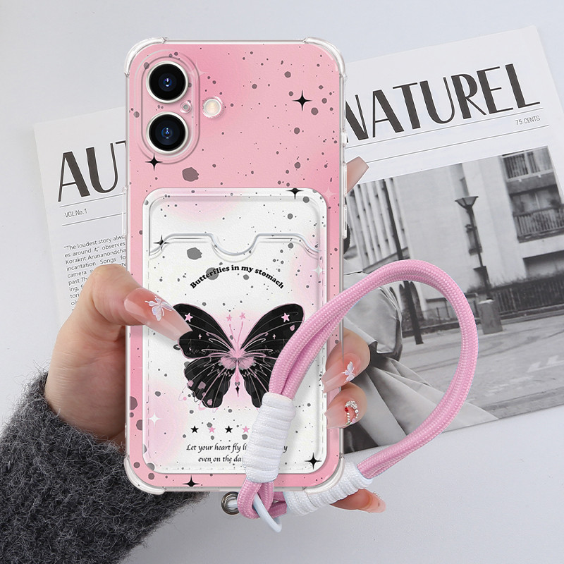 Lanyard Butterfly Card Holder ล่าสุด Soft Case Hp Realme A6 Pro 5G 15T 5G C85 C71 C75x หมายเหตุ 60x 