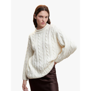 MANGO - BAJU HANGAT CABLING - RAWHIDE - S