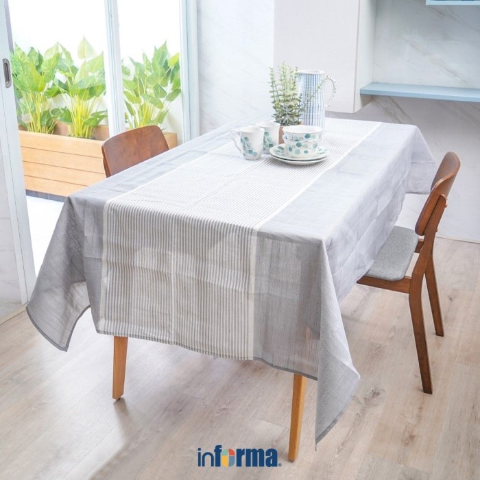 ผ้าTABLE YARN DYED 140X200CM GREY