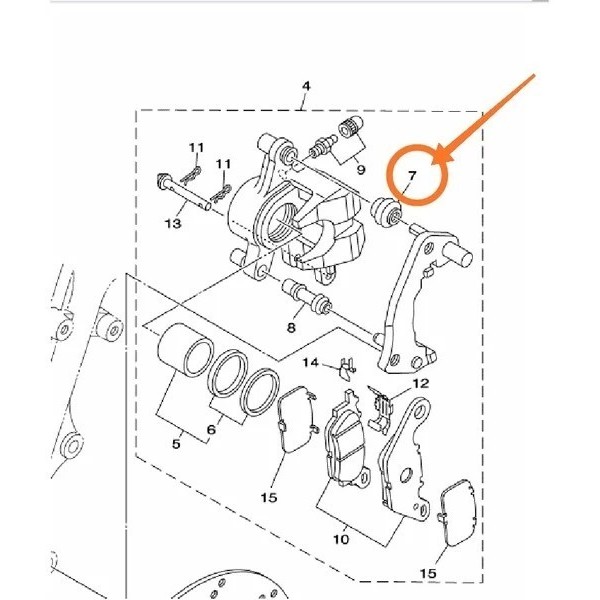 ยางบูตคาลิปเปอร์ด้านหน้า Mio J Soul Gt Fino Fi Xride Original 5Yp-F5917-00 หายาก