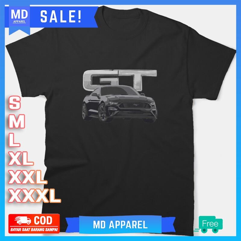 Mustang GT V8 เสื้อเชิ้ตสีดําเงา