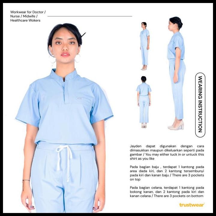 Trustwear - Jayden DoctorS Scrub / Oka Ok Nurse / Doctor Short Sleeve Scrub Pants Set Iii คุณภาพดี