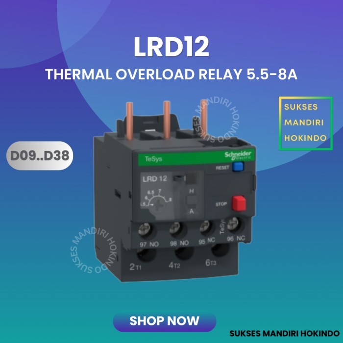 Lrd12 Lrd 12 รีเลย์โอเวอร์โหลดความร้อน Schneider Tesys Original Sni