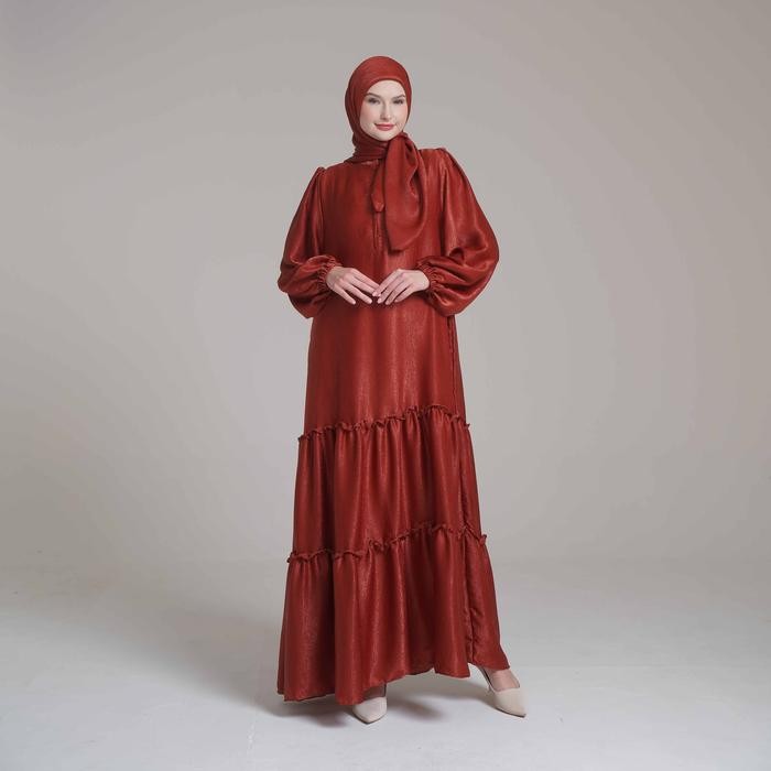 Candy Outfitku - Qiasha Jumbo Set Square Hijab SyarI Gamis Santorini Shimmer Silk