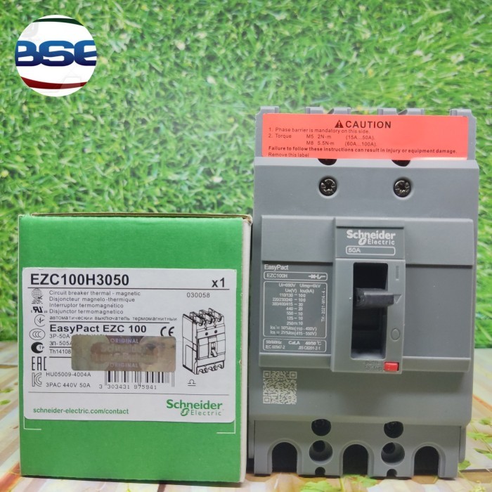 ขาย MCCB EZC / EasyPact Breaker Schneider EZC100H 3P 50A ezc100h3050