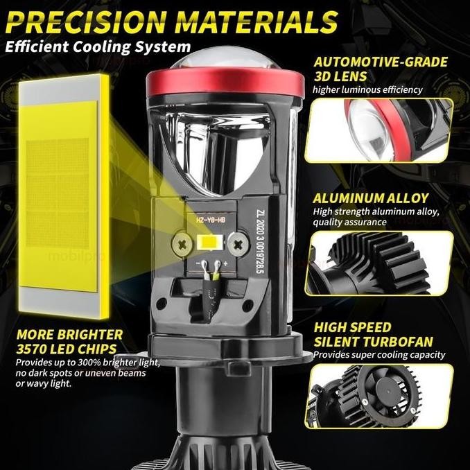 Ready 2 ชิ้น Led ไฟหน้า 180W Y6D/Y7D/Y8D/Y11D H4 H4 6000K คุณภาพสูงสําหรับรถยนต์นําเข้าไฟรถจักรยานยน