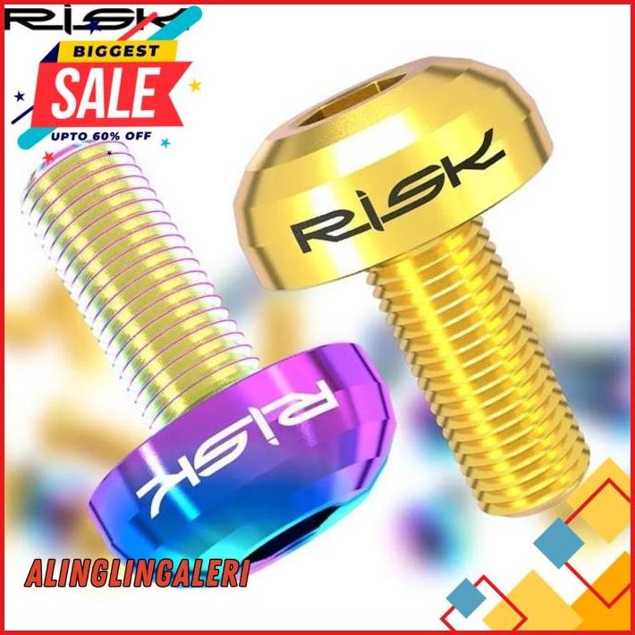 RISK TITANIUM SCREW BOTTLE CAGE M5 BIKE BOTTLE HOLDER สายฟ้า ส่งฟรี