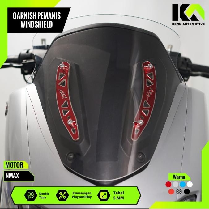 NSA GARNISH BRACKET WINDSHIELD NMAX NEW & OLD YAMAHA NMAX NSA PERFORMANCE ACCESSORIES - คาร์บอน