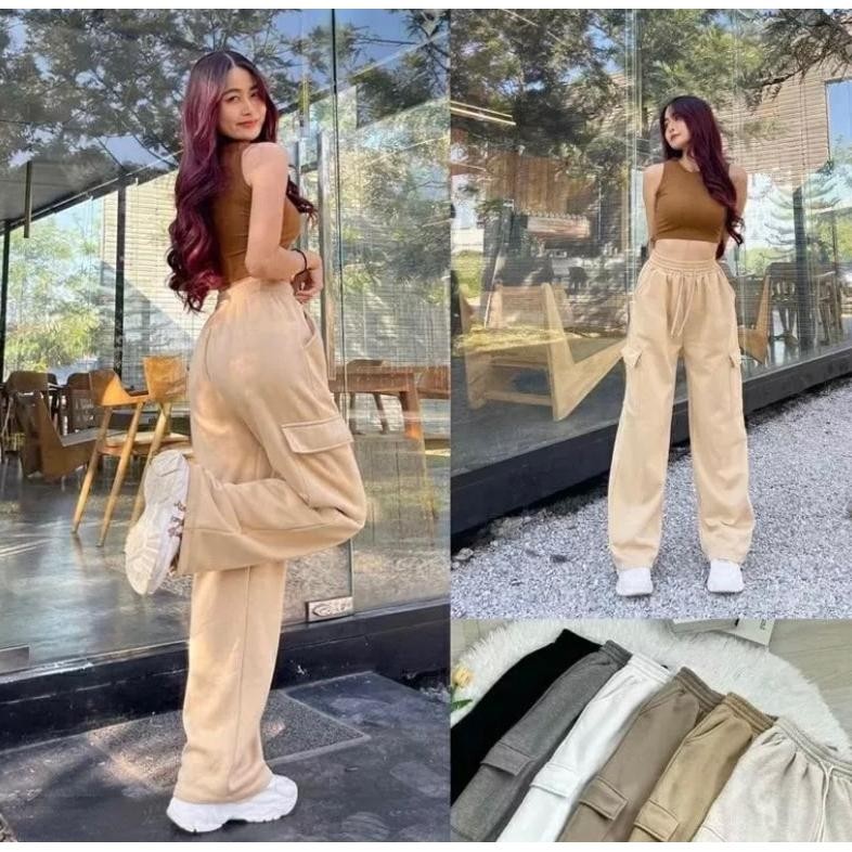 Jooy Sweetpants Jogger Pants กางเกงคาร์โก้ขายาวผู้หญิง / กางเกง Jolly Jogger Cargo