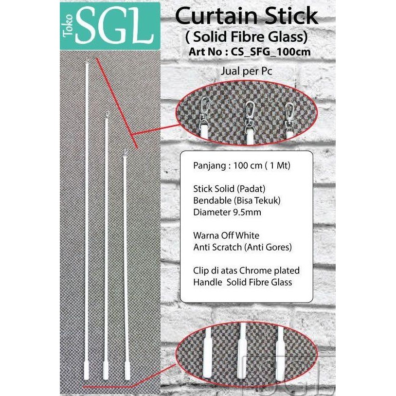 ใหม่ CURTAIN STICK / CURTAIN STICK ART NO: CS_SFG_100cm