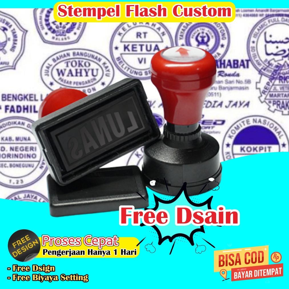 ใหม่!!! Custom AUTOMATIC flash STAMP ออกแบบฟรีโลโก้ STAMP SHOP STAMP AYAAS STAMP TEACHER ASESSMENT