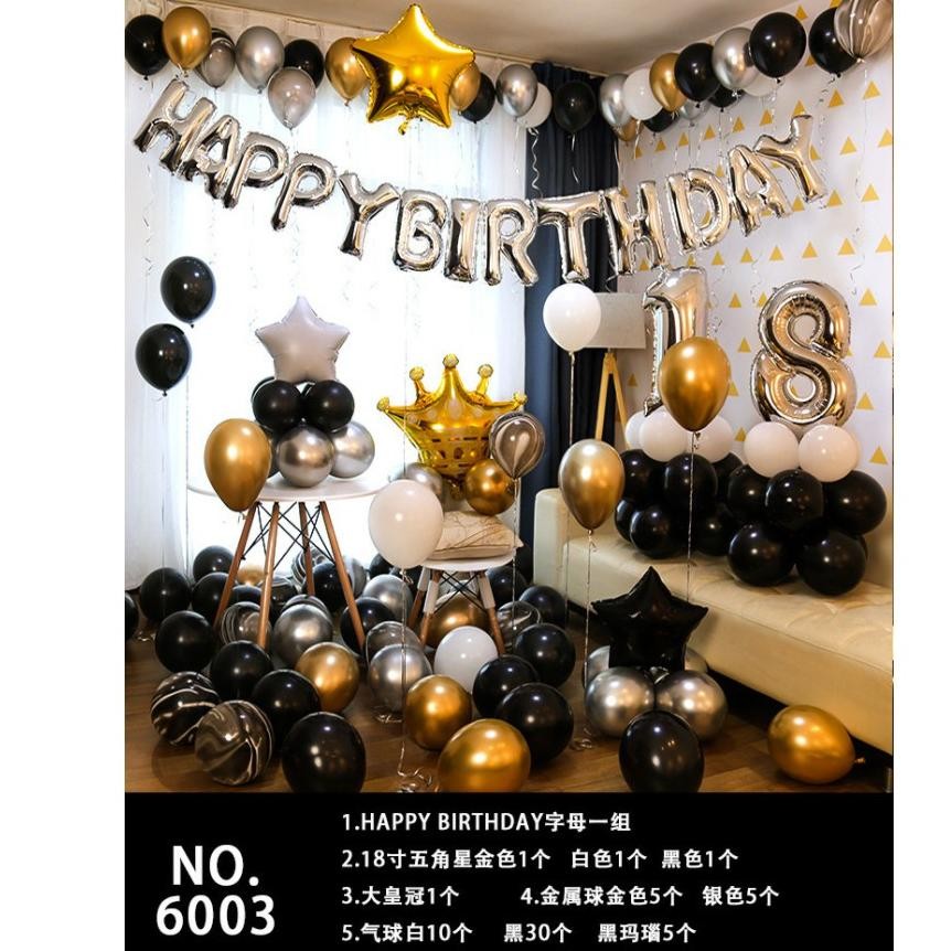 Hbd ลูกโป่งตกแต่งสําหรับแฟนวันเกิด / วันเกิดสุขสันต์วันเกิดสําหรับเด็กผู้ชาย Tmblr