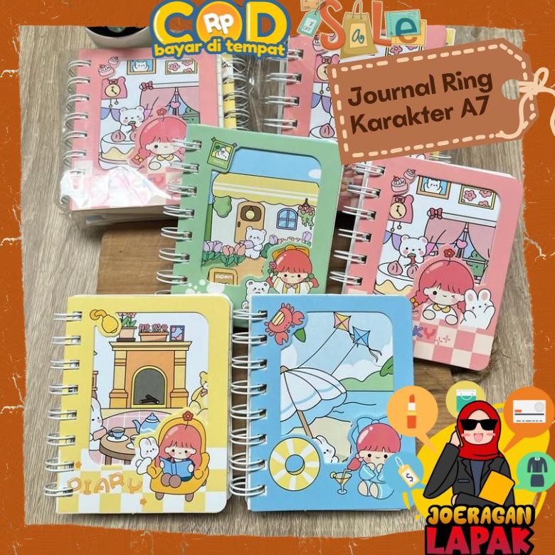 JoerganlapakNotebook Journal A7 Double Cover Hard Momo Notes ปกหนาสต็อก