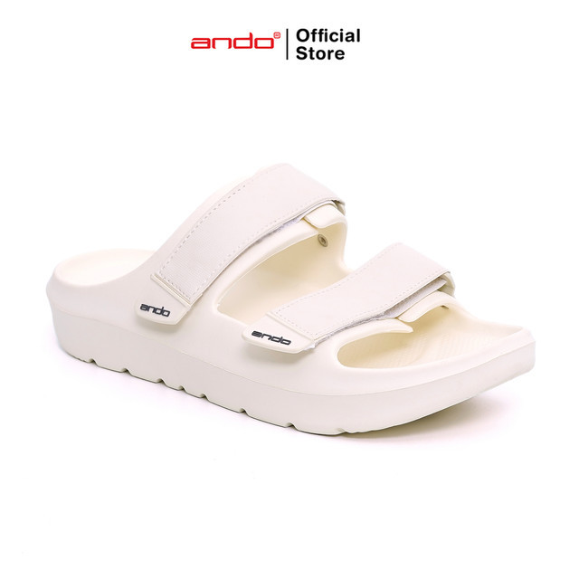 Ando รองเท้าแตะผู้ชายแบบสวม Gemoy Off White
