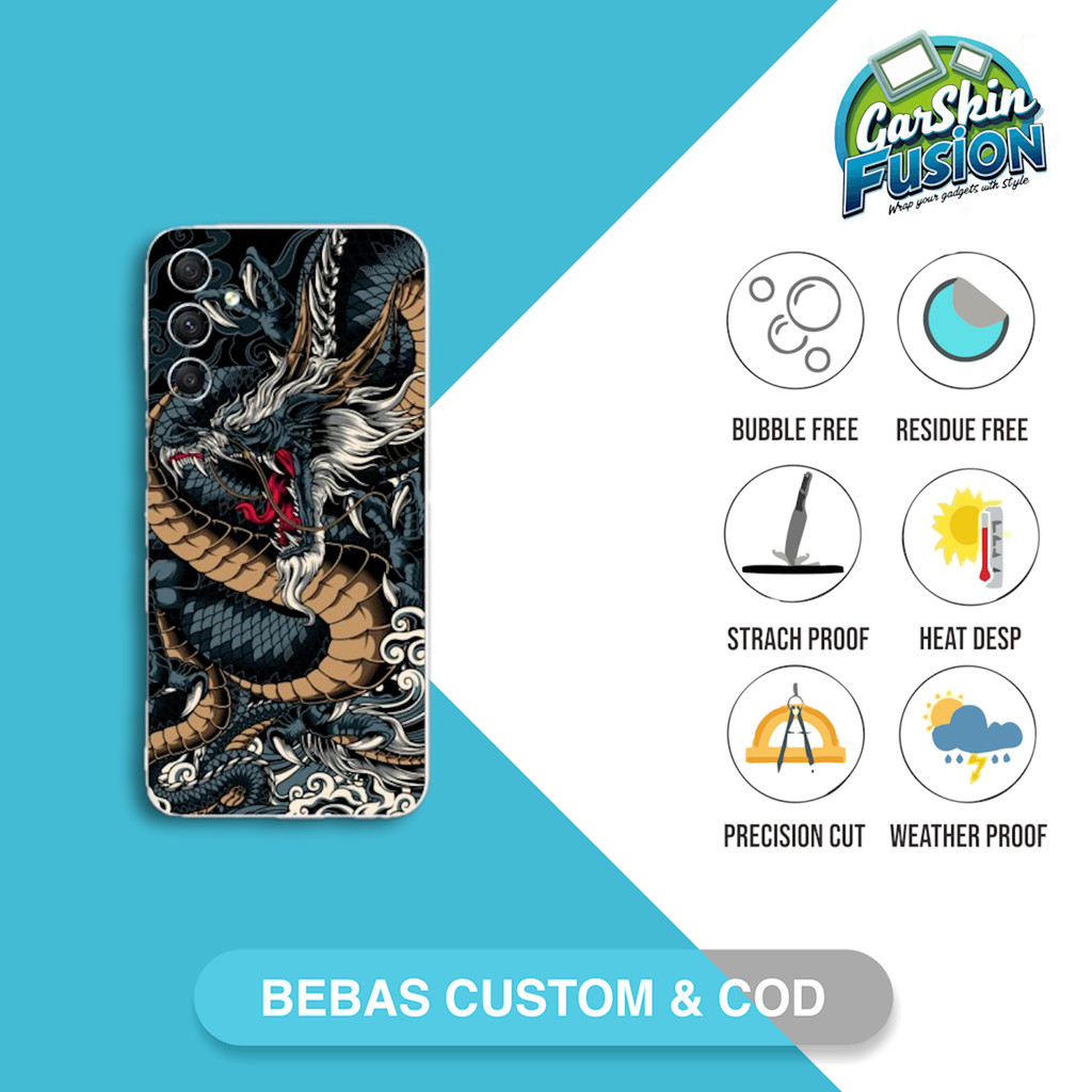 Garskin Skin Samsung A34 5G dragons Code - OO3 Custom | เคสรอยขีดข่วนป้องกันฟันกัส