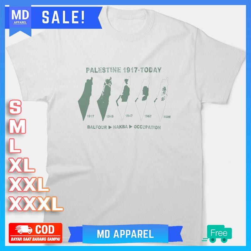 Palestine Map Land Steling ตั้งแต่ 1917 โดย Zionist-Israeli