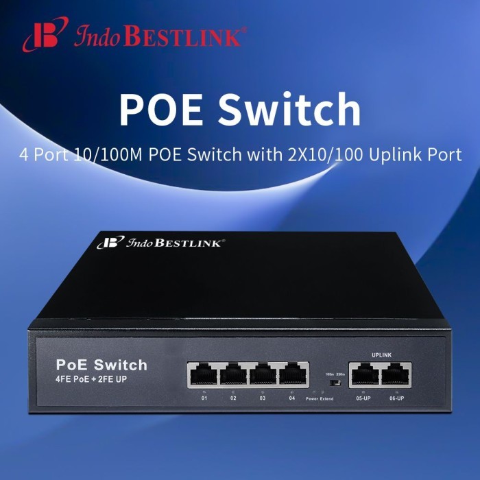 POE SWITCH HUB POE 4+2 PORT / POE SWITCH 4 PORT