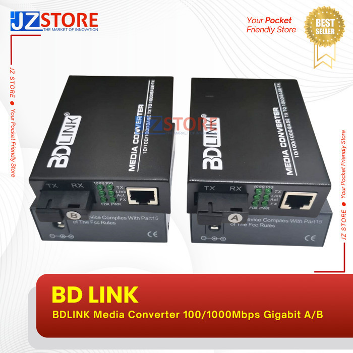 BDLink Media Converter 100/1000Mbps Gigabit A/B