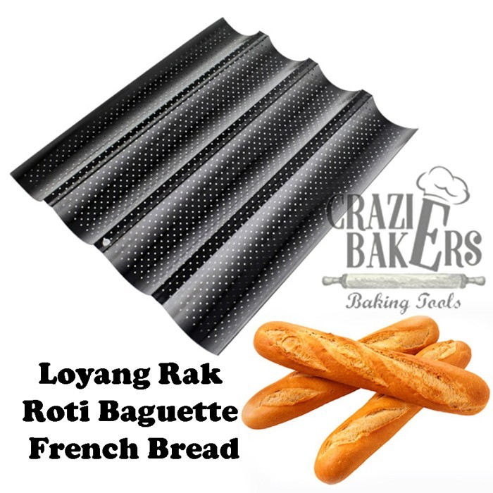 French Bread Baguette Rack Pan 4 ชิ้น