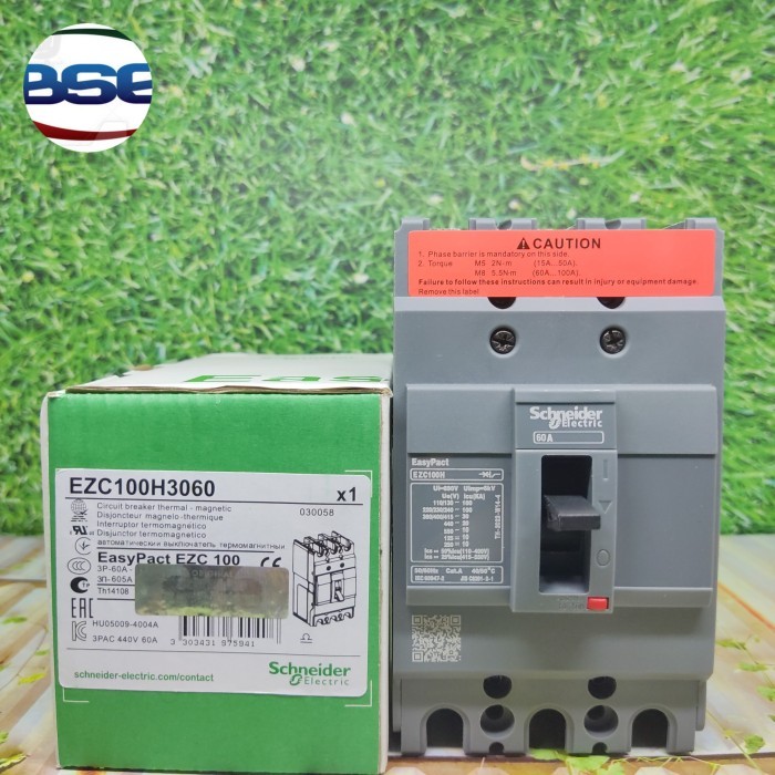 ขาย Mccb Ezc / เบรกเกอร์ Easypact Schneider Ezc100H 3P 60A Ezc100H3060