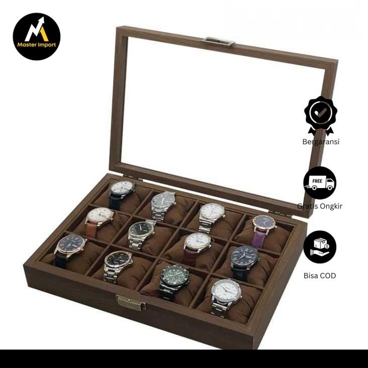 LuWei Watch Storage Organizer กล่องนาฬิกา 12 Grid - SKW154-FG