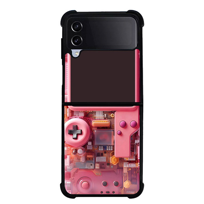 เคส เคส Samsung Z Fold 6 5 4 3, Z Flip 6 5 4 3 Game Boy สีชมพู NA00261