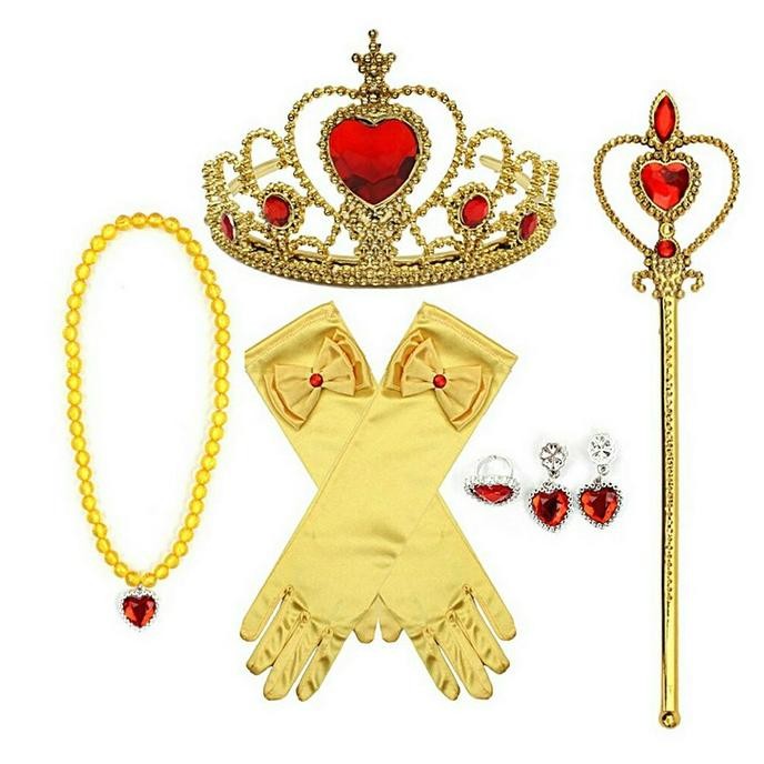 Princess BELLE เครื่องประดับผมเด็ก Crown Stick 6IN1 สีเหลือง CA37 LM99