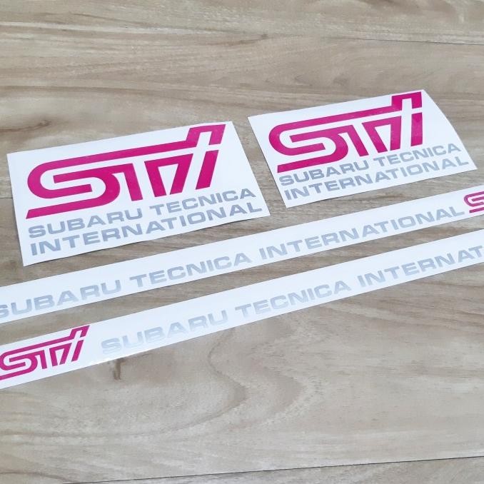 STI สติ๊กเกอร์ชุดสําหรับหมอกฝาครอบและประตูด้านหน้า SUBARU WRX STI