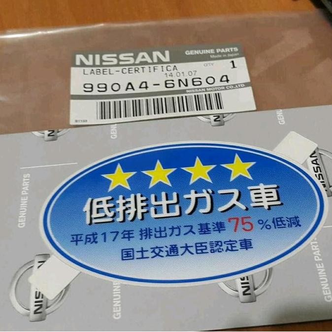 CBU 4-STAR EMISSION STICKER ของแท้ 100% NISSAN 990A4-6N604 FORSALE!