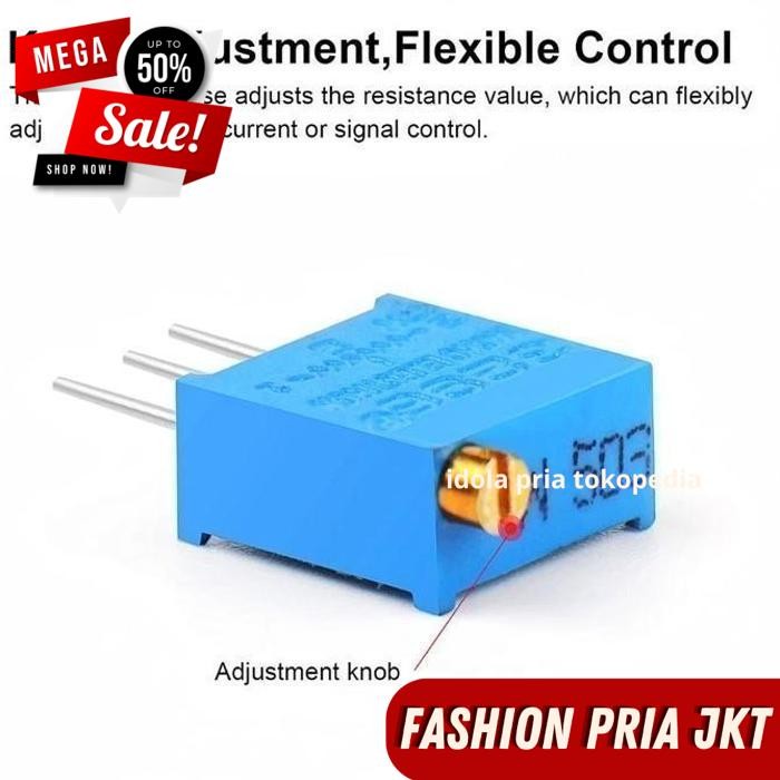 3296W 104 100K OHM MULTITURN TRIMPOT TRIMMER POTENSIOMETER PRECISION RESISTOR VR AM86 โดย PRIA JKT ผ