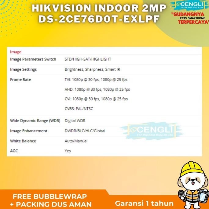 ใหม่ Hikvision Ds-2Ce76D0T-Exipf Indoor 2Mp Cctv Camera พร้อมการรับประกันอย่างเป็นทางการ