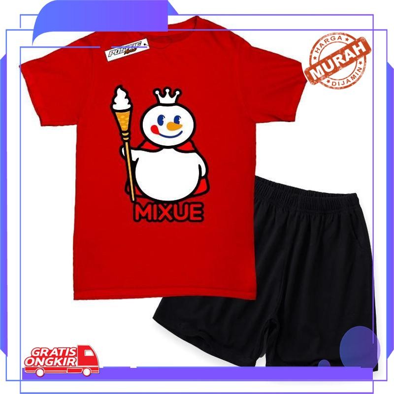 [สินค้าใหม่] เสื้อยืด Mixue สําหรับเด็ก ตุ๊กตาผู้ชายและผู้หญิง ชุดแฟชั่น Distro พรีเมี่ยม