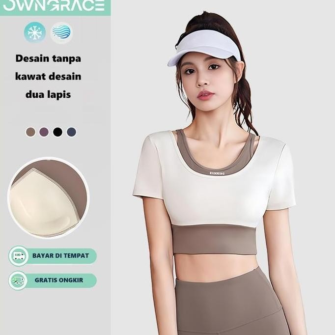 Ownrace-ผู้หญิง Slim Fit การออกกําลังกายด้านบนโยคะยิมฟิตเนสสบายแห้งเร็วผู้หญิงกีฬากีฬาท็อปส์เสื้อผ้า