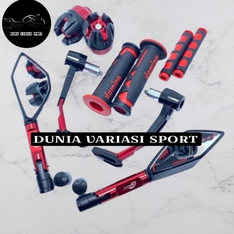 แพ็คเกจหลากหลาย 5 รายการ TOMOK V5 MIRROR + SHARK HANDGRIP + PROGUARD ROBOT + JUMBO AXLE STRAIGHT + U