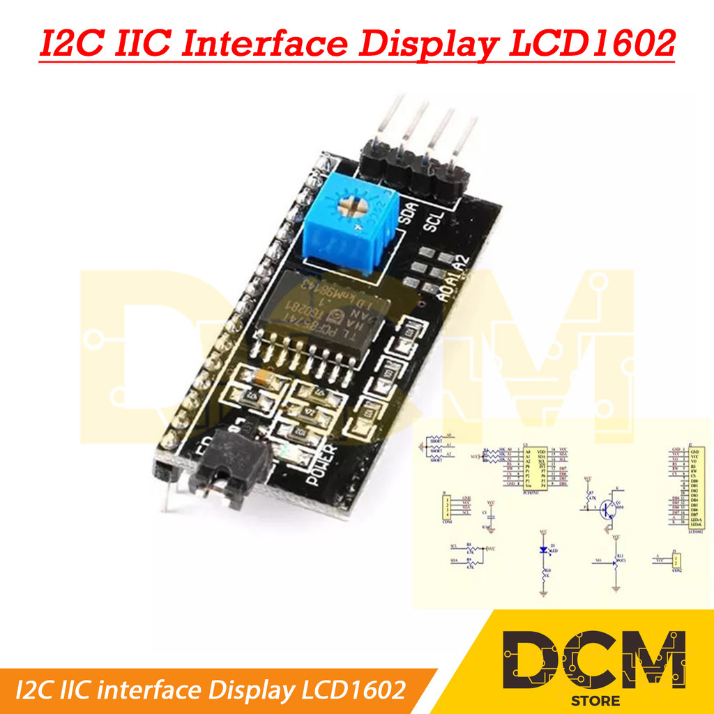I2C IIC อินเทอร์เฟซจอแสดงผล LCD 16x2 1602 LCD 20X4 2004 LCD1602 บอร์ด