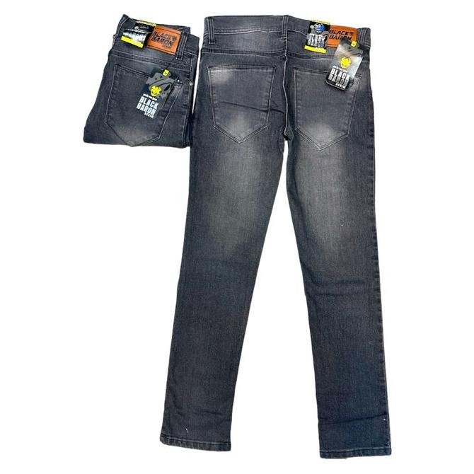 กางเกงยีนส์ขายาวผู้ชาย Celela BLACK BARRON Plain daps