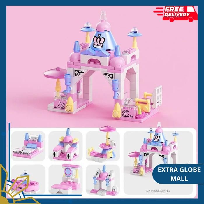 LELE BROTHER PRINCESS GARDEN 6 IN 1 LEGO 131 BRICKS CLASSIC QUALITY!!